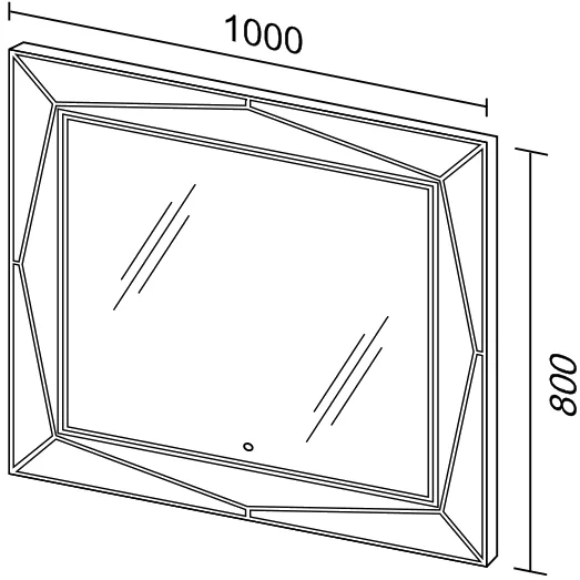 Зеркало Sanvit Геометрия 100 с подсветкой  zgeo100 - 3
