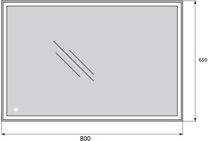 Зеркало BelBagno SPC-GRT-650-800-LED-TCH - 3