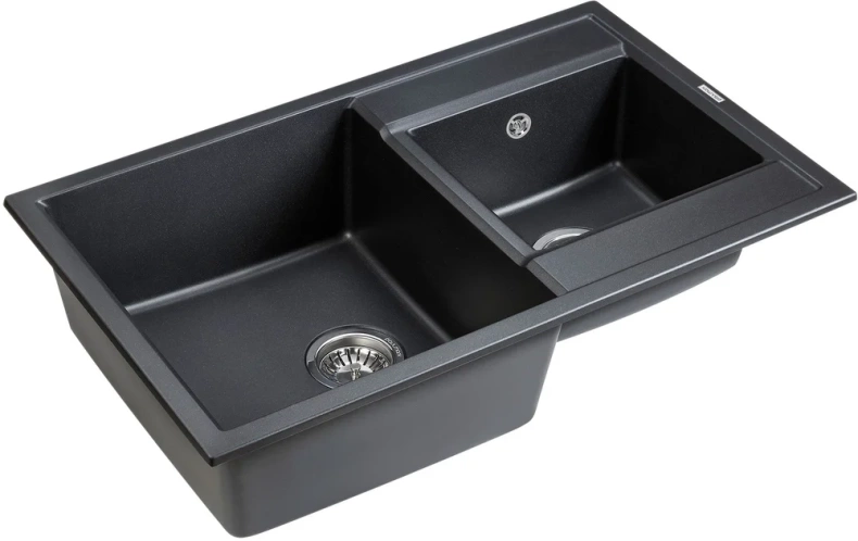 Мойка кухонная Paulmark Tandem 82 черный матовый PM238250-BLM - 1