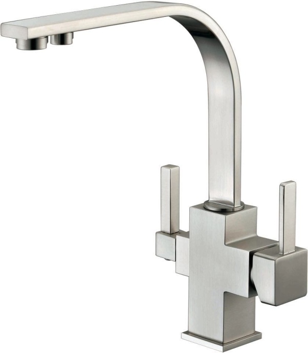 Смеситель Zorg Sanitary ZR 332 YF nickel для кухонной мойки - 0