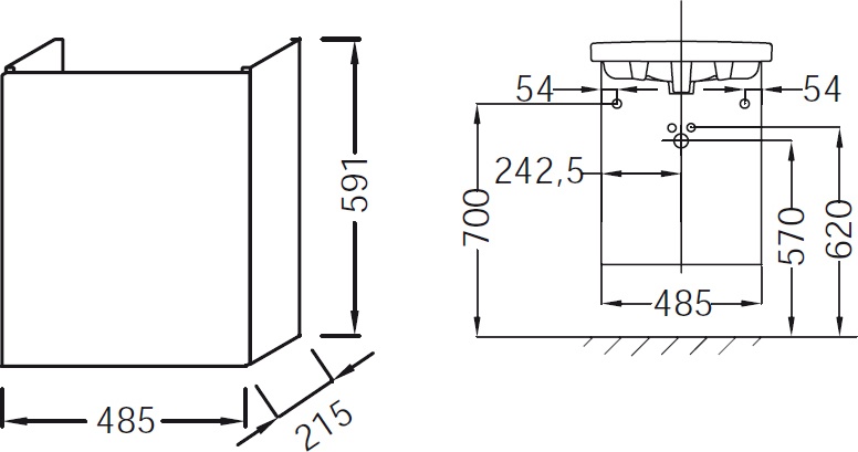 Мебель для ванной Jacob Delafon Odeon Up 50 белый блестящий EB863-N18 - 5