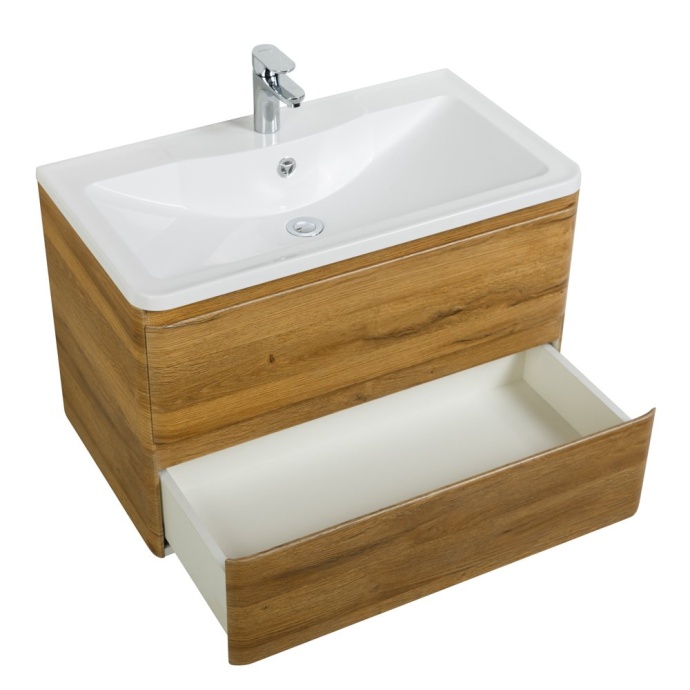 Тумба с раковиной BelBagno Albano 90 светлое дерево - 5