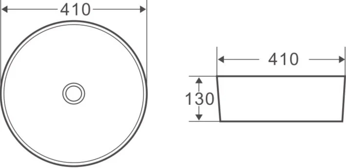 Раковина накладная BelBagno 41 см серый матовый  BB1315-H311 - 2
