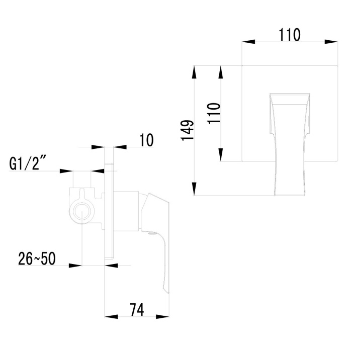 Смеситель для душа Lemark Unit хром  LM4523C - 1