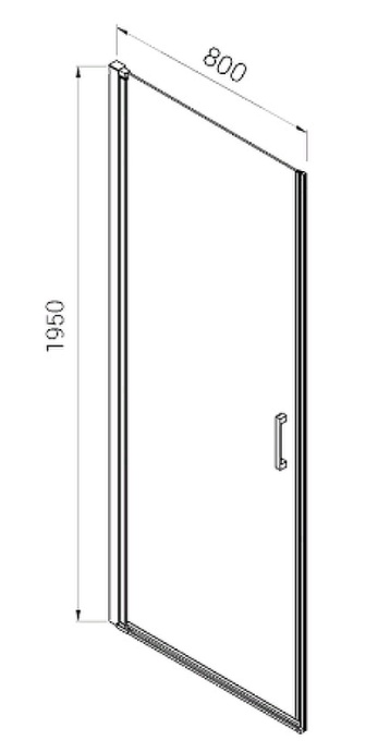 Душевая дверь Vincea Alpha 80 хром стекло прозрачное VDP-3AL800CL - 1