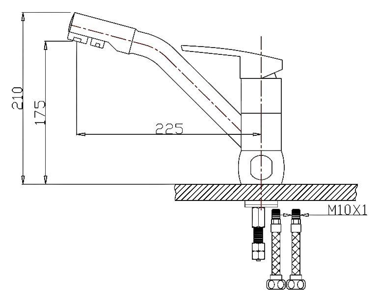 Смеситель Zorg Clean Water ZR 400 KF-12 кварц для кухонной мойки ZR 400 KF-12 КВАРЦ - 1