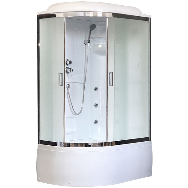 Душевая кабина Royal Bath 120х80 хром стекло матовое с гидромассажем RB8120ВК2-M-CH-R - 0