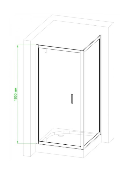 Душевой уголок Royal Bath HV 90х90 профиль хром стекло рифленое  RB9090HV-C-CH-P - 2