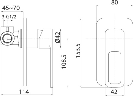 Смеситель IDDIS Slide для душа SLISB00i66 - 3