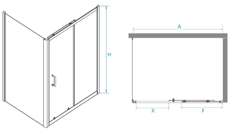 Душевой уголок RGW Passage PA-74B 120x110 профиль черный стекло прозрачное 410874121-14 - 2