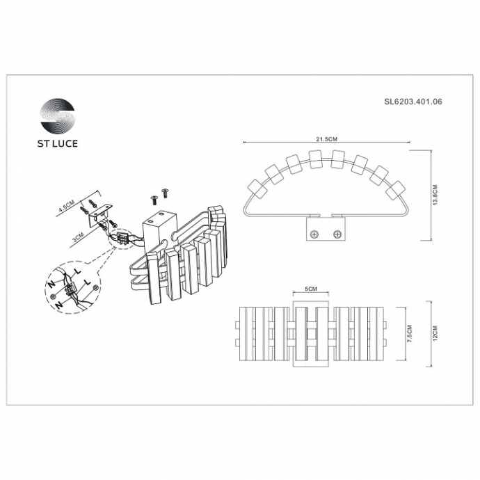 Накладной светильник ST-Luce Estense SL6203.401.06 - 2