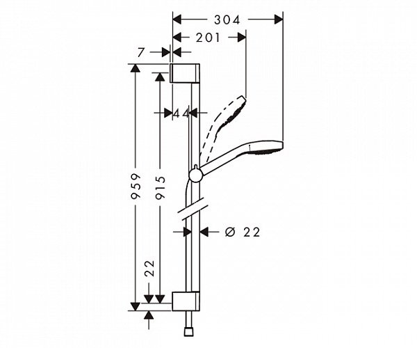 Душевой гарнитур Hansgrohe   26573400 - 1