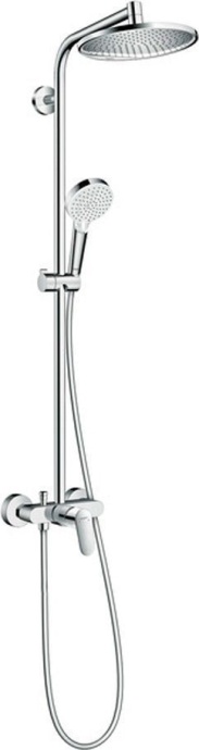 Душевая стойка Hansgrohe Crometta S 240 1jet Showerpipe EcoSmart 27269000 9 л - 0