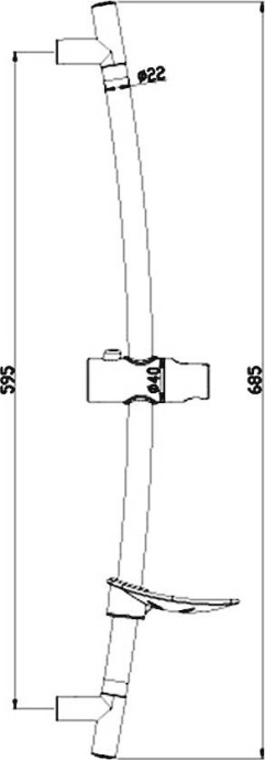 Душевая штанга Lemark  68.5 см  LM8064C - 2