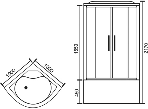 Душевая кабина Royal Bath RB 100BK6-WC-CH RB100BK6-WC-CH - 4