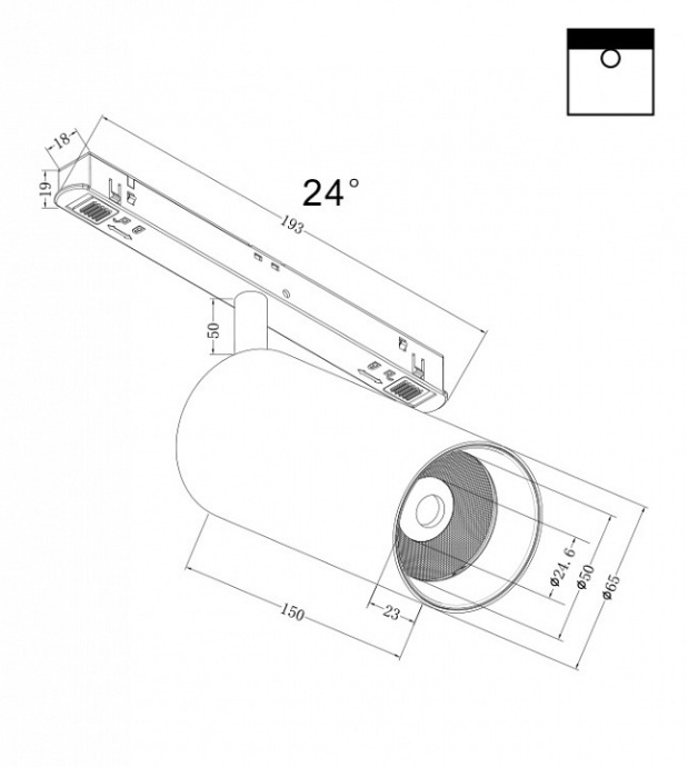 Светильник на штанге Maytoni Focus LED TR032-2-20W3K-S-B - 2