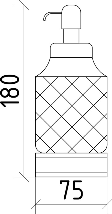 Дозатор Boheme Royal Cristal Gold настольный 10929-G - 1