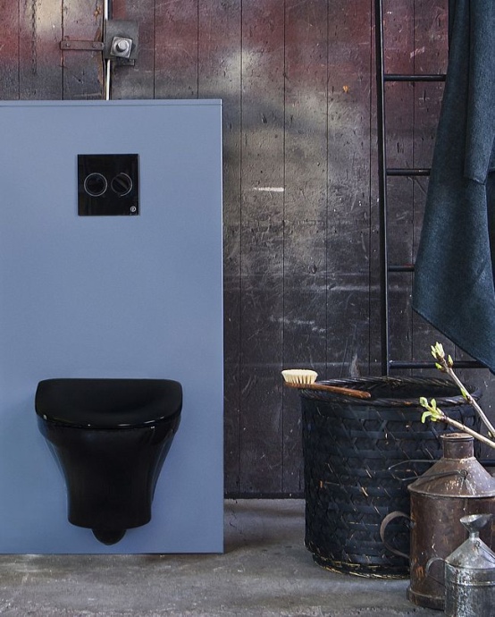Унитаз подвесной Gustavsberg Estetic Hygienic Flush черный GB1183300S0030 - 1