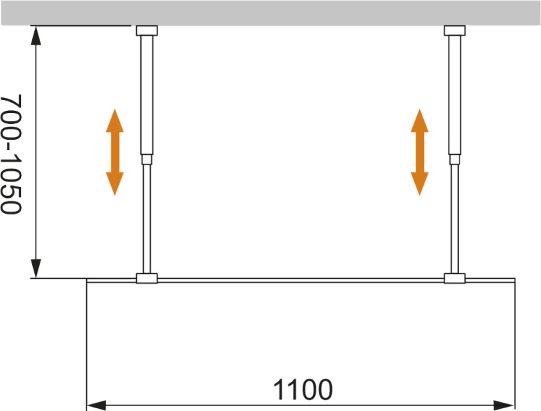 Душевая перегородка Cezares Liberta-L-2-110-BR-NERO - 2