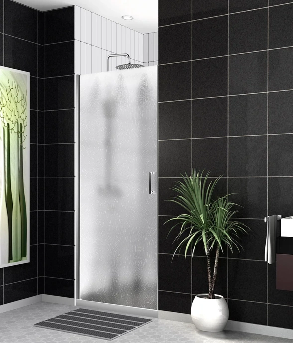 Душевая дверь в нишу BelBagno Uno 80х185 профиль хром стекло рифленое UNO-B-1-80-CH-Cr - 1