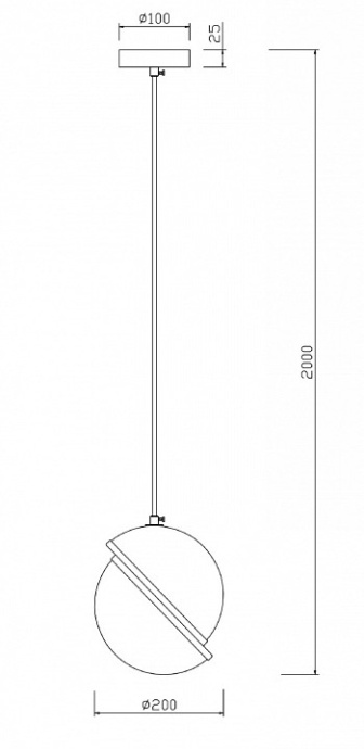 Подвесной светильник Freya Element FR5181PL-01BS - 2