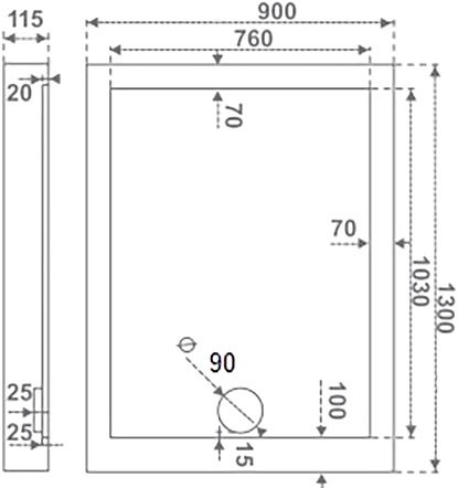 Поддон для душа Good Door Олимпик 130x90 ПН00059 - 2