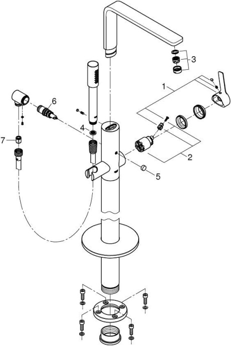 Смеситель Grohe Lineare New 23792001 напольный - 3