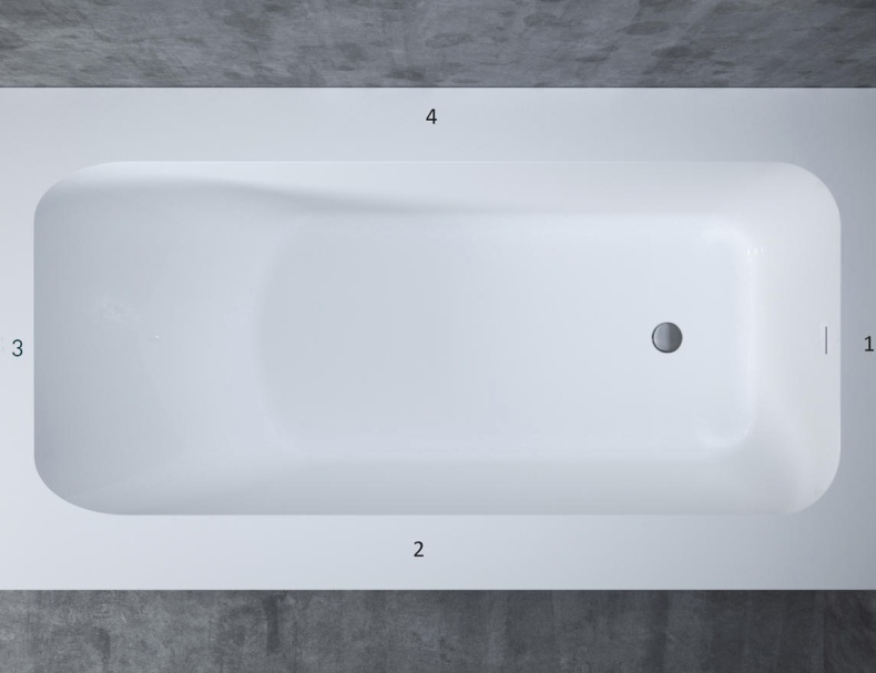 Ванна из искусственного камня Salini Orlando 190x100 102114MH S-Sense, матовый, RAL снаружи - 8