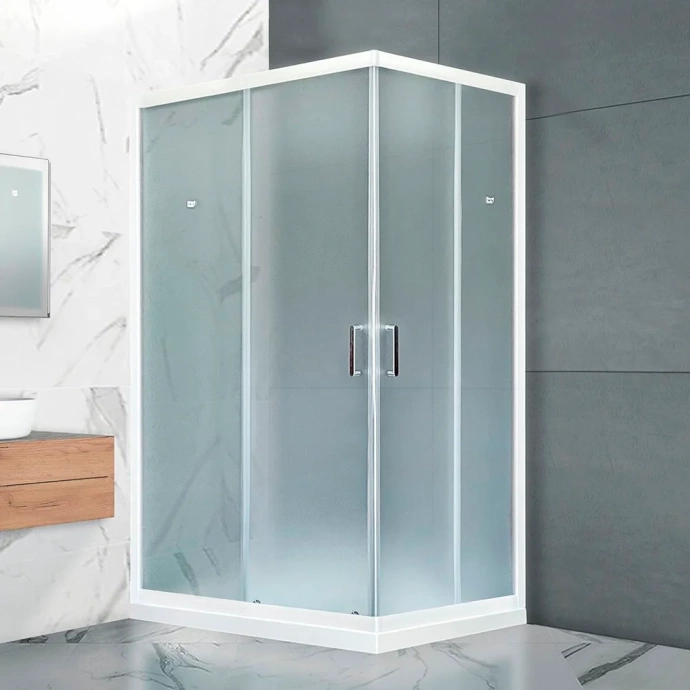 Душевой уголок Royal Bath HPD 100х80 профиль белый стекло матовое RB8100HPD-C - 0