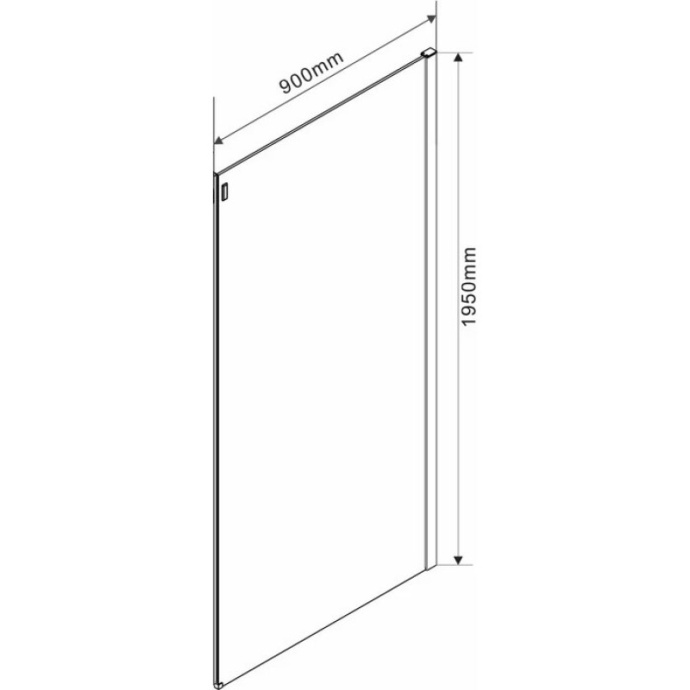 Боковая стенка Vincea Como 90х195 хром стекло тонированное VSG-1C900CG - 1