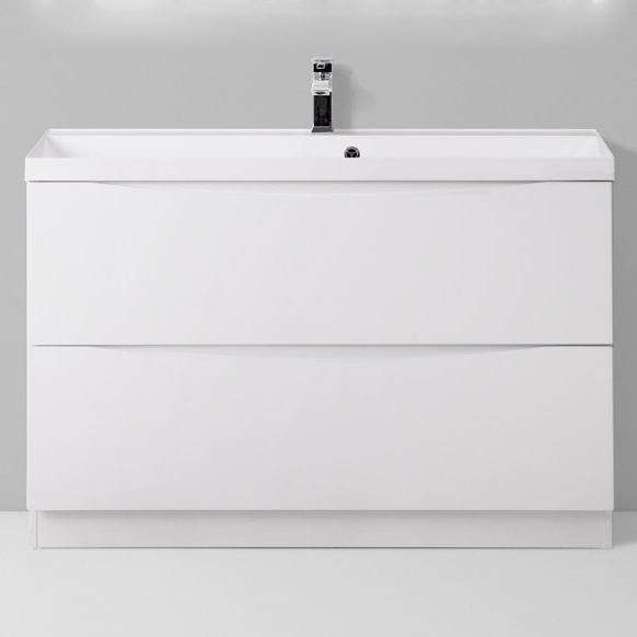 Тумба с раковиной BelBagno Marino 90 bianco lucido, напольная - 0