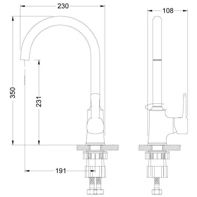 Смеситель Lemark Evitta LM0505C для кухонной мойки - 1