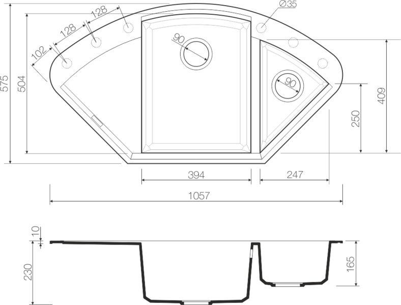 Мойка кухонная Omoikiri Sakaime 105C-BL черная 4993123 - 2