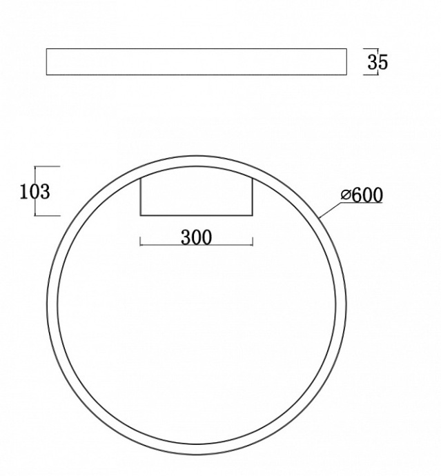 Потолочный светодиодный светильник Maytoni Rim MOD058CL-L35BS4K - 1