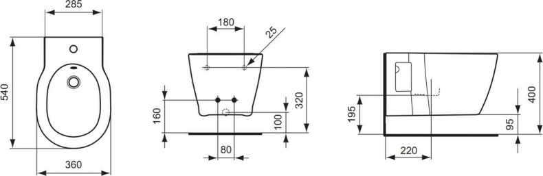 Биде подвесное Ideal Standard Connect  E799701 - 3