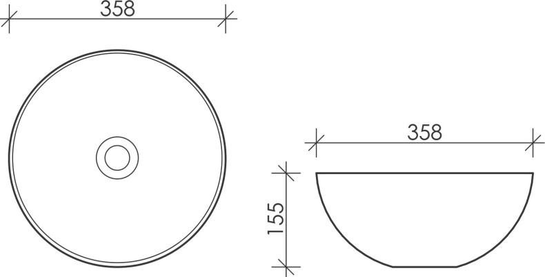 Рукомойник Ceramica Nova Element белый матовый CN6003 - 5