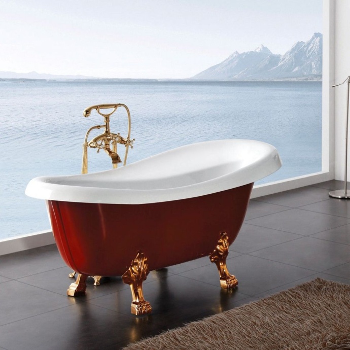 Акриловая ванна BelBagno 170x80 BB04-ROS - 5