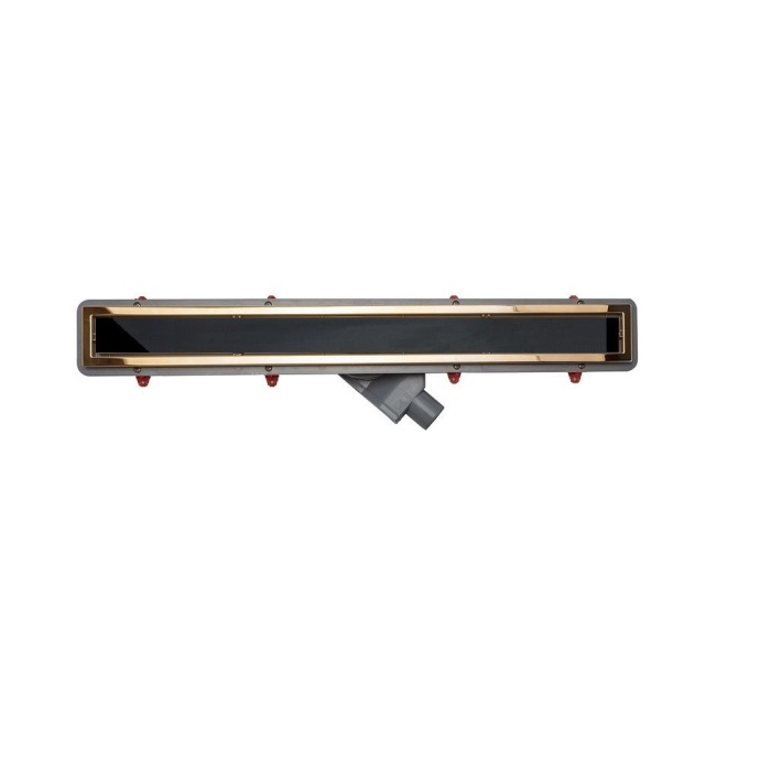 Душевой лоток Pestan Confluo Premium Black Glass Line 750 Gold 13100117 - 3
