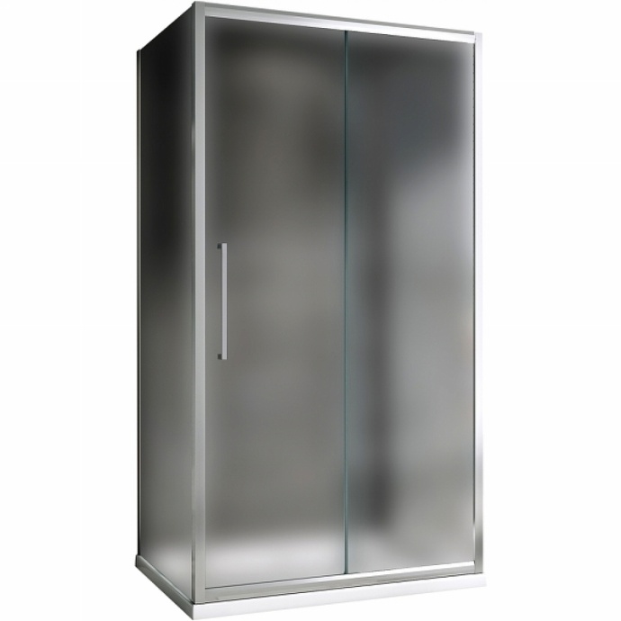 Душевой уголок Abber Schwarzer Diamant 150х75 хром стекло матовое AG30150MH-S75M-S75M - 0