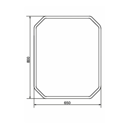 Зеркало Comforty Колеус 65 с подсветкой 00-00005259 - 1