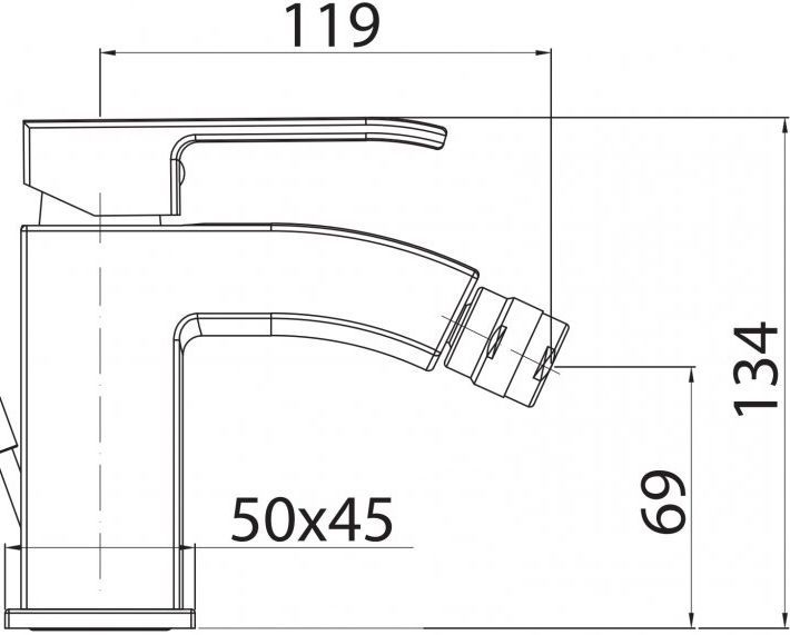 Смеситель Cezares Livello BSM1-01-W0 для биде LIVELLO-BSM1-01-W0 - 1