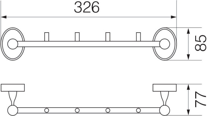 Крючок Veragio Bonjour VR.BNR-7834.CR хром - 1