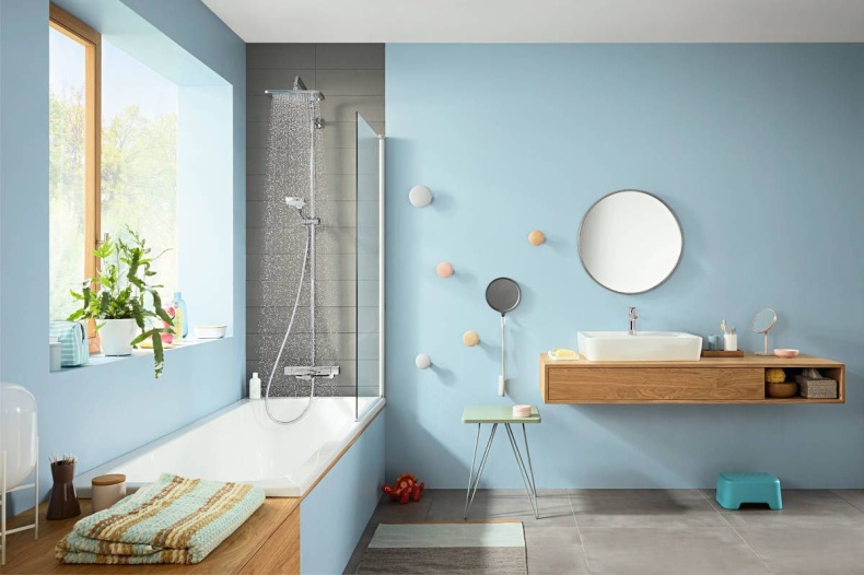 Душевая стойка Hansgrohe Croma 27687000 для ванны с душем, с термостатом - 2