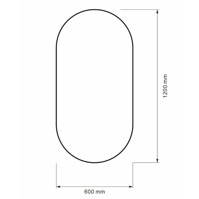 Зеркало Abber Immer Offen 60 черное AG6401B - 1