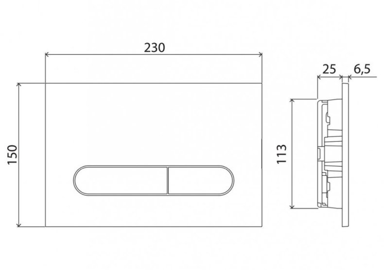 Система инсталляции BelBagno 80 с кнопкой смыва хром BB002-80/BB005-PR-CHROME - 6