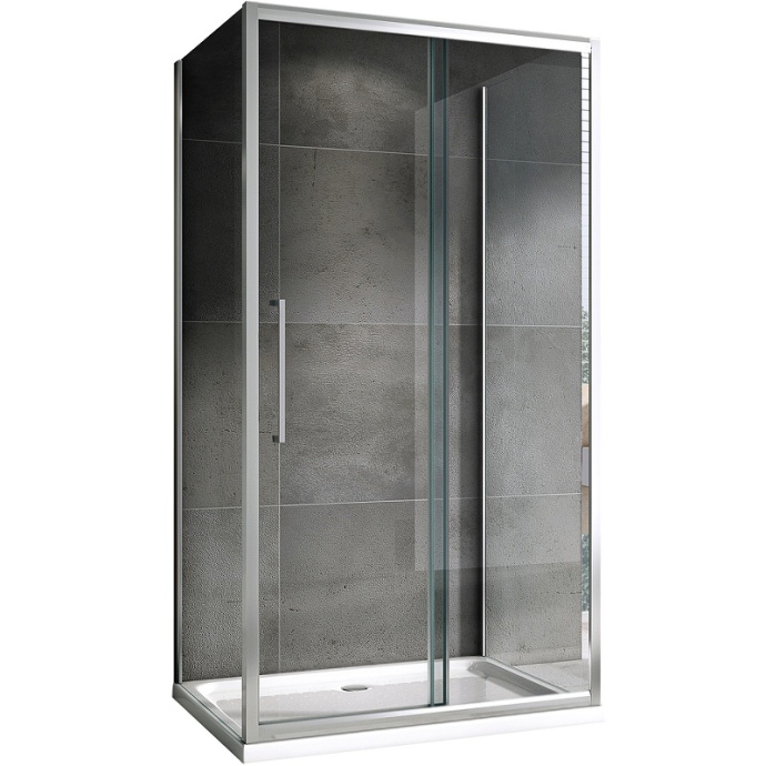Душевой уголок Abber Schwarzer Diamant 110х85 хром стекло прозрачное AG30110H-S85-S85 - 0