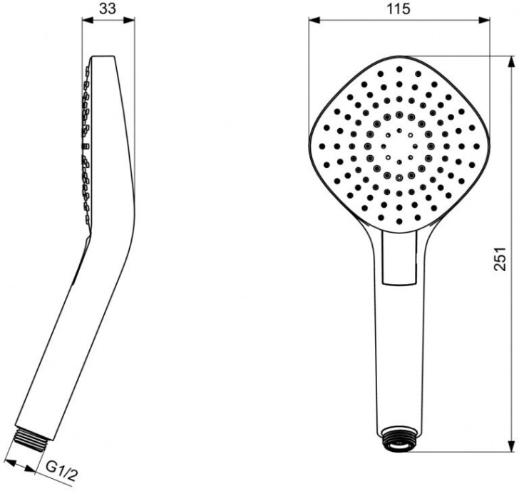 Душевая лейка Ideal Standard IdealRain  B2232AA - 1