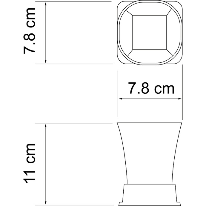 Стакан для зубных щеток WasserKRAFT Amper сталь матовый K-5428N - 1