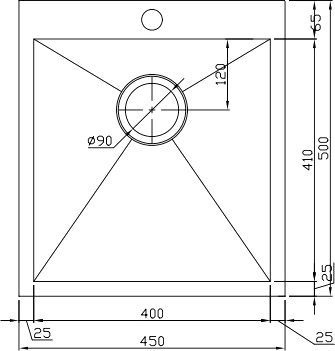 Металлическая мойка Seaman SMB-4550  SMB-4550S.A - 1