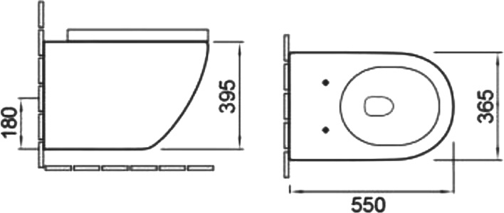 Унитаз подвесной SantiLine SL-5002SM-BD безободковый, с микролифтом - 5